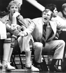Larry Bird with Coach Bill Hodges