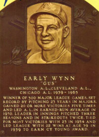 Early Wynn's Hall of Fame Plaque