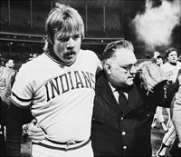 Len Barker Leaving Field after Perfect Game