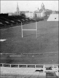 Cartier Field with Golden Dome in background