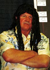 Mike Ditka in Ricky wig