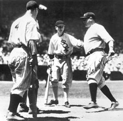 Babe Ruth after HR in 1933 All-Star Game