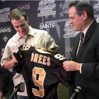 Drew Brees and Mickey Loomis