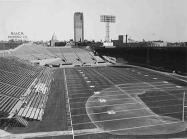 Fenway Park set up for football