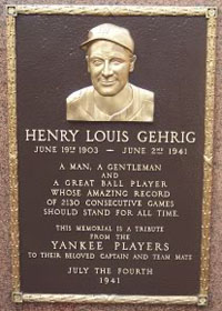 Lou Gehrig Monument